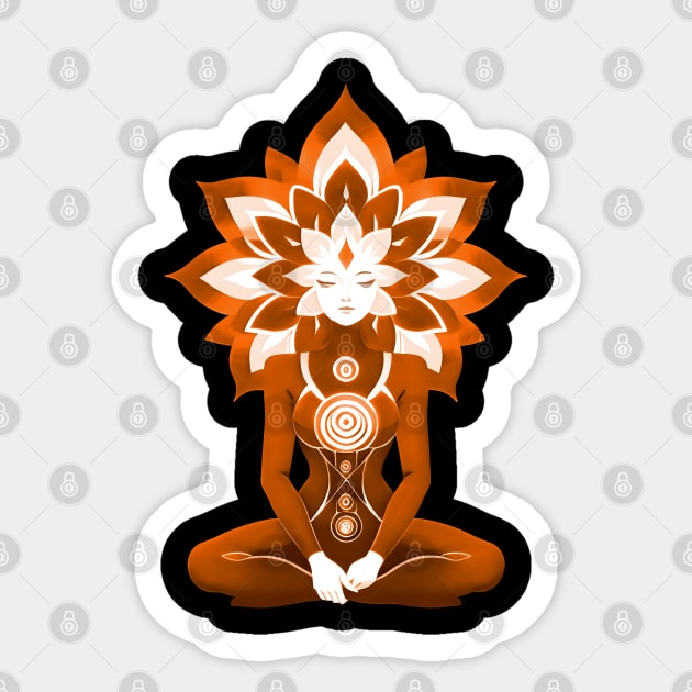 Aura Orange Meditation 03 Sticker by CGI Studios